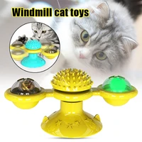 hot windmill turntable teasing cat toy scratching tickle hair brush pet accessories nds