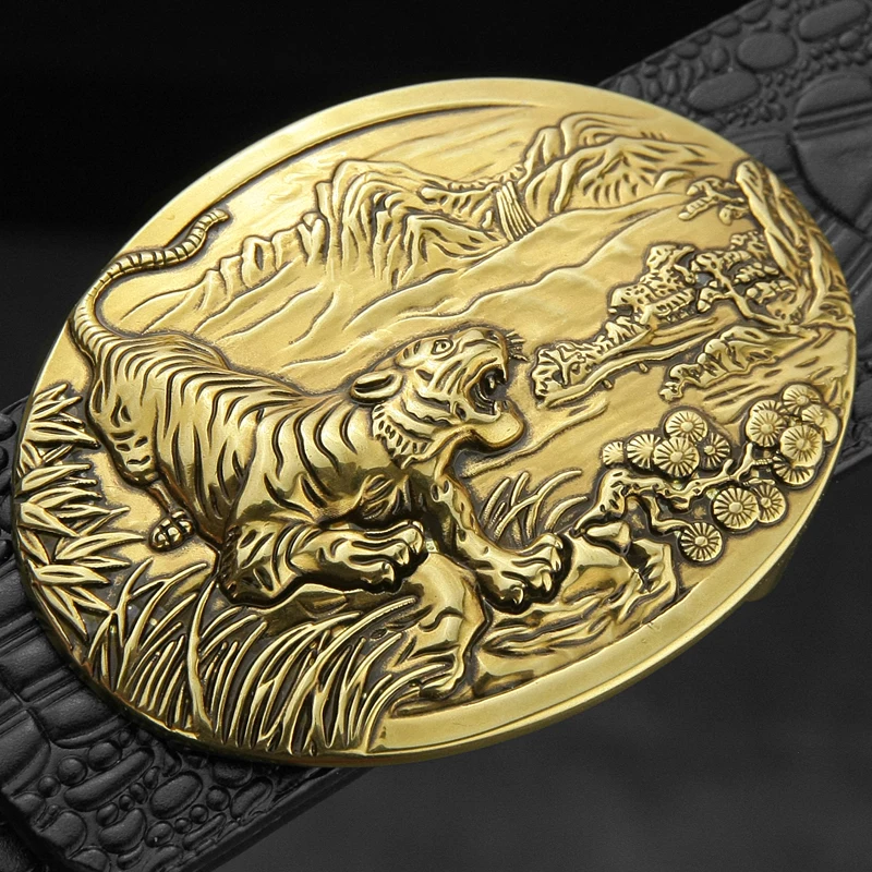 

High Quality Tiger Belt Men's Casual Luxury Belt Belt Men's Leather Designer Belt Oxford Cloth Cintos Masculinos