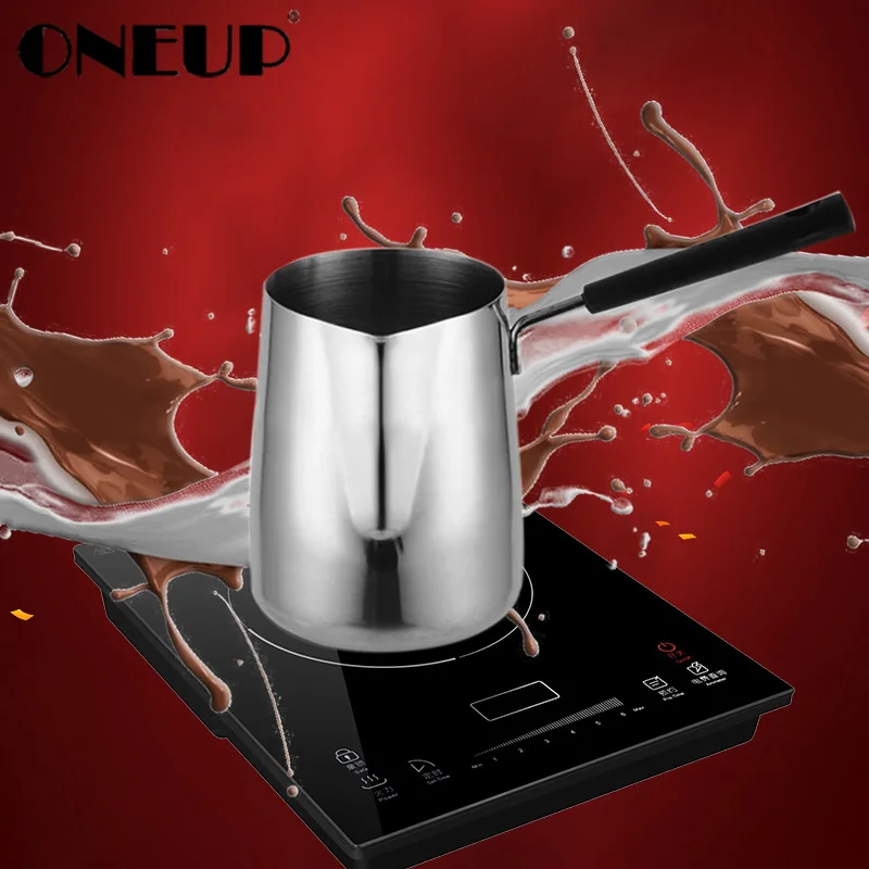 ONEUP прочный Турецкий кофейник из нержавеющей стали Moka кофейная кастрюля для индукционной плиты чайник кофе чайник газовая плита Отопление