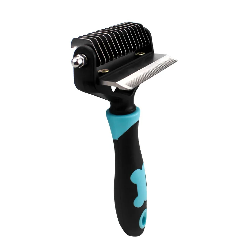 

Pets Fur Knot Cutter Dog Grooming Shedding Tools Cat Hair Removal Comb Brush Pet Products Suppliers Double-Sided Two Patterns