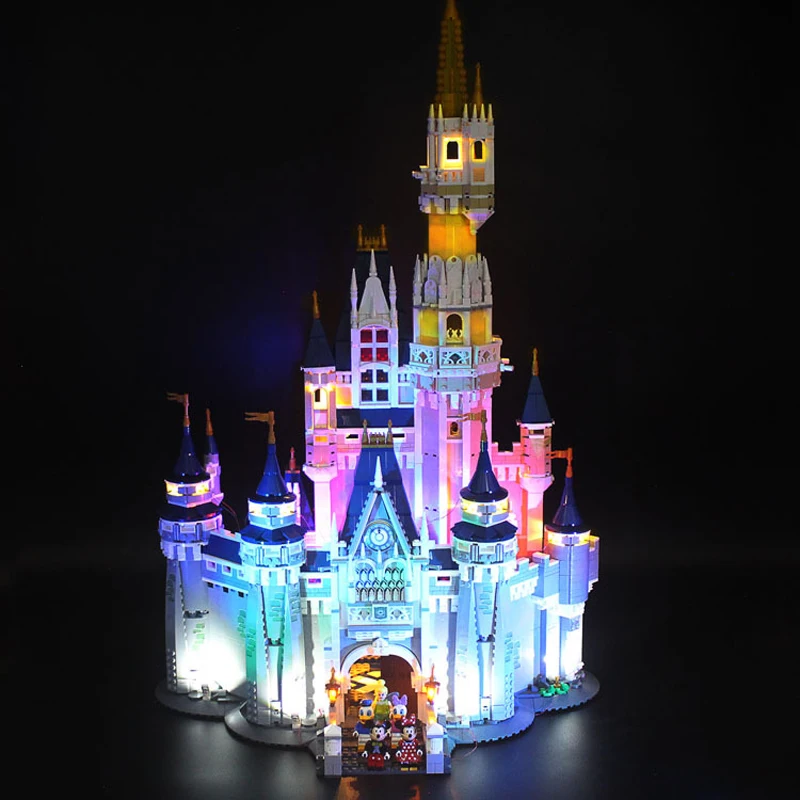 Набор со светодиодсветильник кой для 16008 LegoSet Idea 71040 сказочный замок строительные