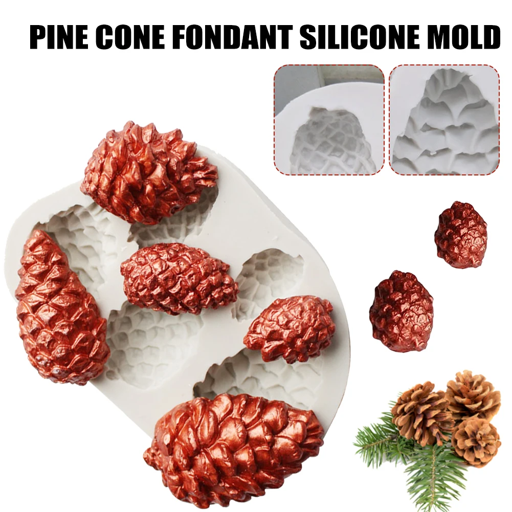 

2 Pc Pine Cones Silicone Mould Fondant Chocolate Making Mold Chocolate Candy Soap Baking Mold Cake Decoration Tools