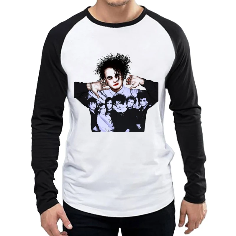 The Cure T-Shirt Long Sleeve Male Band The Cure Logo T Shirt Tops Tees tshirt White Color Full Sleeve The Cure T-shirt