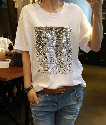 Женская хлопковая футболка с короткими рукавами белая свободная из бамбукового