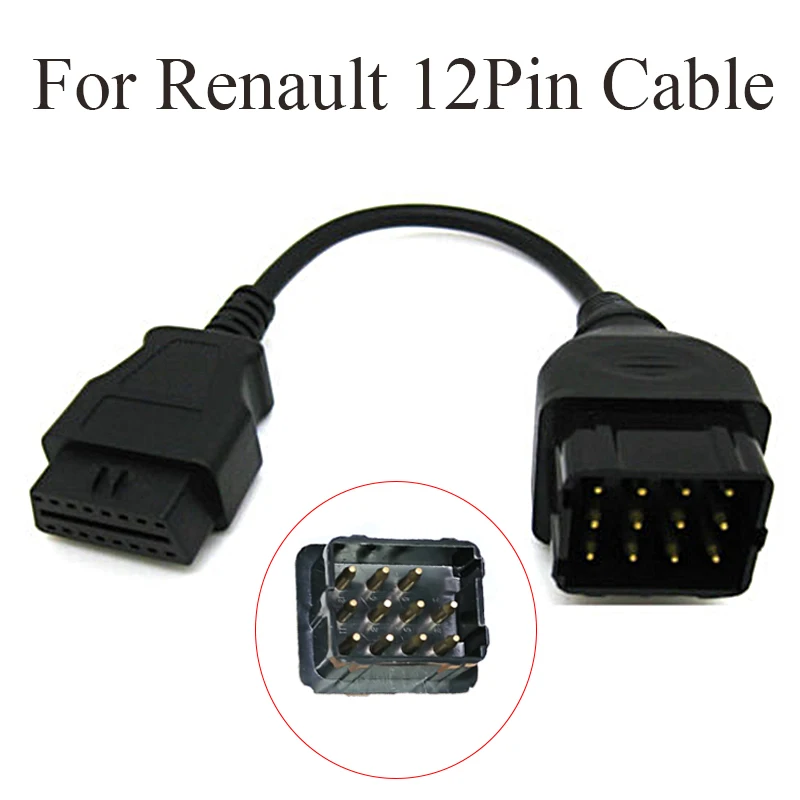 OBD 2 кабель для Renault 12 Pin OBD2 OBDII Автомобильный Кабель AU/TO/COM CDP Trucks диагностический