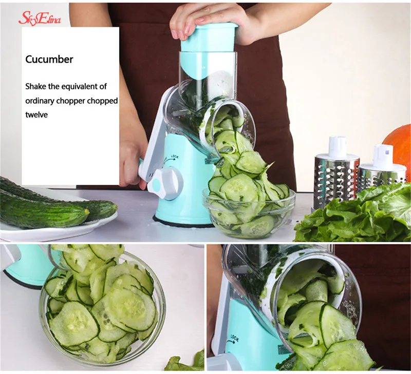 Кухонные инструменты многофункциональная круглая Терка мандолина слайсер для