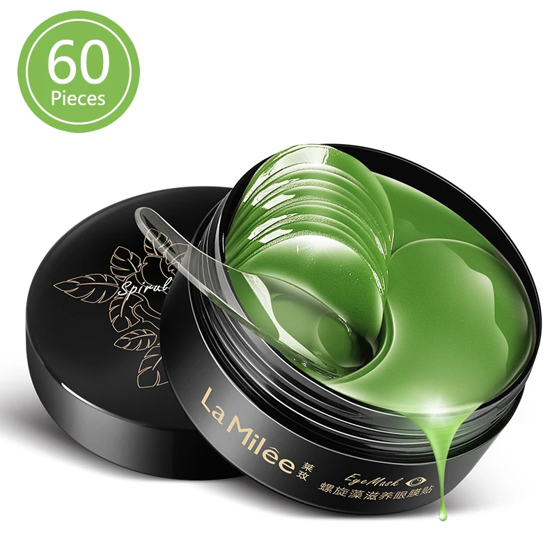 

Spirulina Collagen Mask Natural Moisturizing Gel Eye patches Remove Dark Circles Anti Age Bag Eye Wrinkle 60 Piece Skin Care