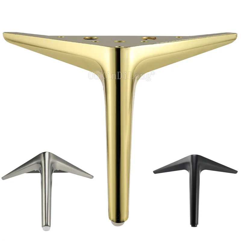 4 шт. золотистые/черные/матовые металлические ножки для мебели шкаф дивана стола