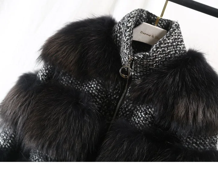 winter jacket women parka real fur coat natural raccoon fur collar woolen coat bomber jacket korean streetwear new
