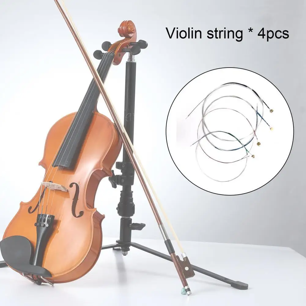 

4Pcs/Set Violin String Fine Workmanship 4 Sizes Metal Universal Classic Violin Cores with Nickel Plated for Instrument