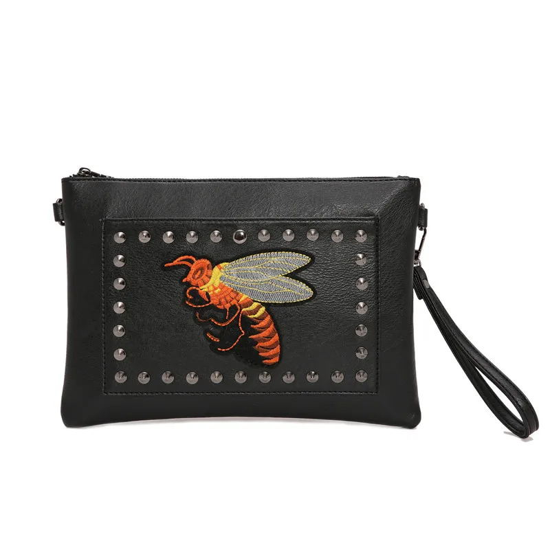 Модные уличные заклепки модные кожаные сумки для захвата молодых мужчин и женщин