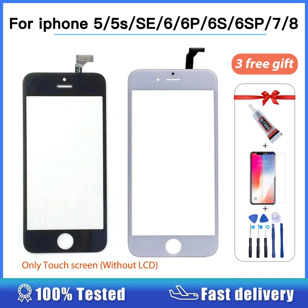 Сенсорный экран для iPhone 8 6 7 6s Plus сенсорный дигитайзер стеклянная линза сенсор