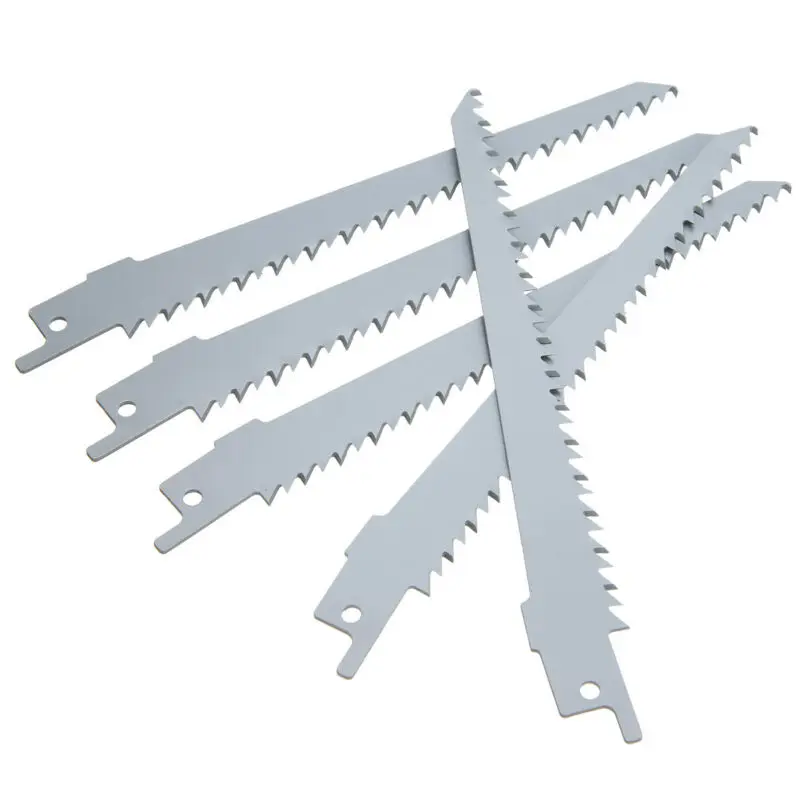 

5 Pcs S644D 150mm High Carbon Steel Reciprocating Saw Blades Sabre For Wood