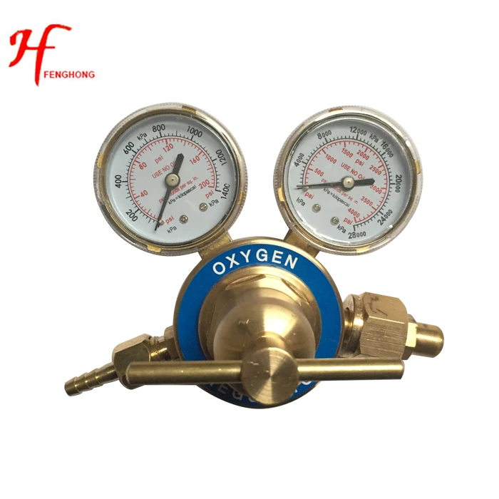 

Full brass medium oxygen pressure regulators for welding