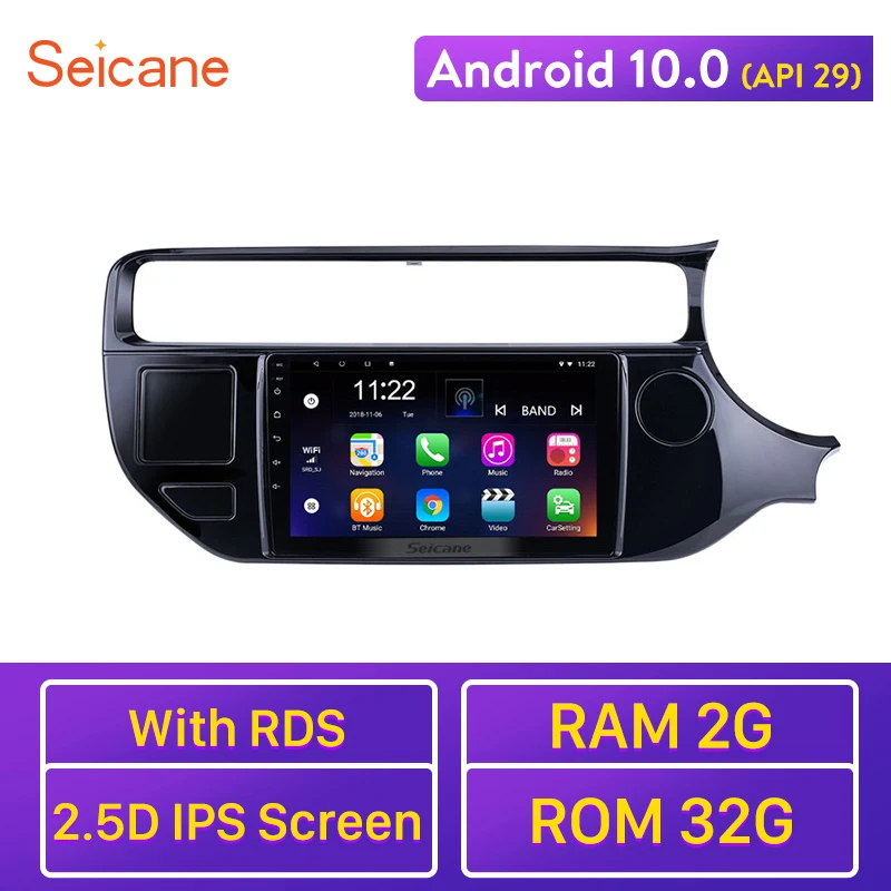 Автомагнитола Seicane мультимедийный плеер с GPS HD IPS Android 10 0 API 29 для Kia K3/RIO 2015-2017