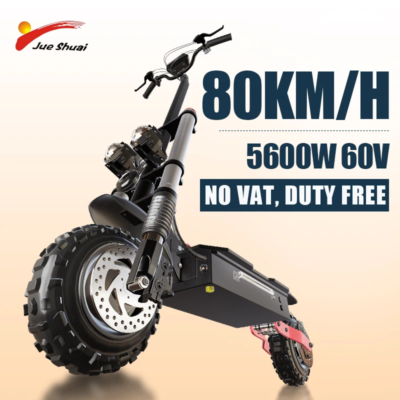 

5600W 60V Powerful E scooter 80km/h Max Speed 2 wheels Electric Scooter with Seat Foldable Adult Skateboard Warehouse in Europe