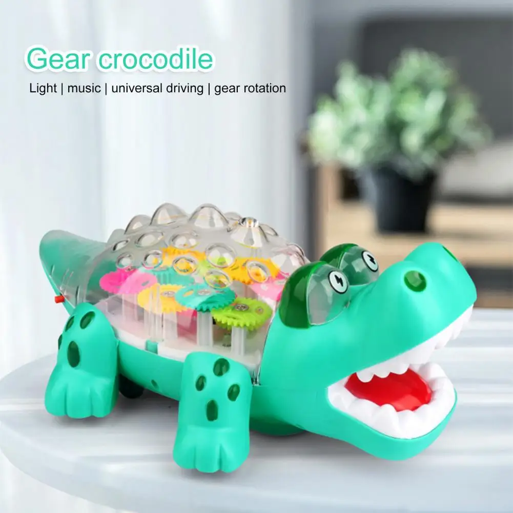 

Crocodiles Toy 360 Degree Steering Intellectual Development Funny Electric Light Music Animal Model Toy for Preschool Learning