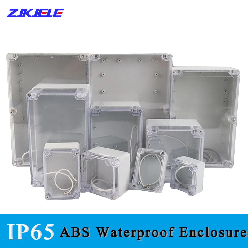 

Transparent Cover Waterproof Plastic Junction Box Enclosure Electronic Instrument Housing Case Electrical Project Outdoor Boxes