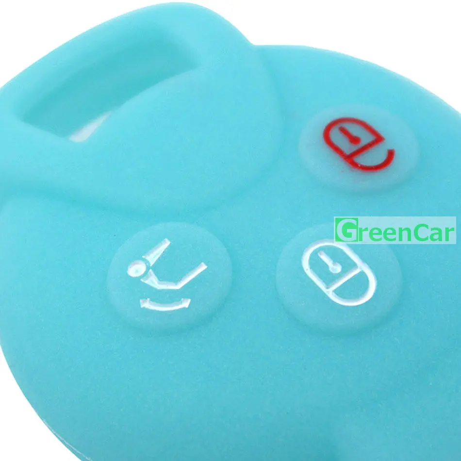 1 шт. чехол для автомобильного ключа с 3 кнопками Benz Smart Car City Roadster двух ForFour черный