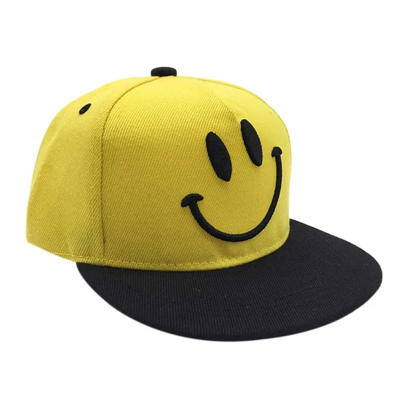 Детская шляпа для новорожденных дизайн со смайликом детская бейсболка хлопковые