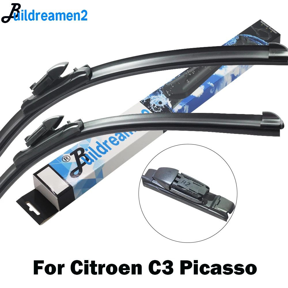 Buildreamen2 2 шт. щетка стеклоочистителя для лобового стекла Citroen C3 Picasso нажимная