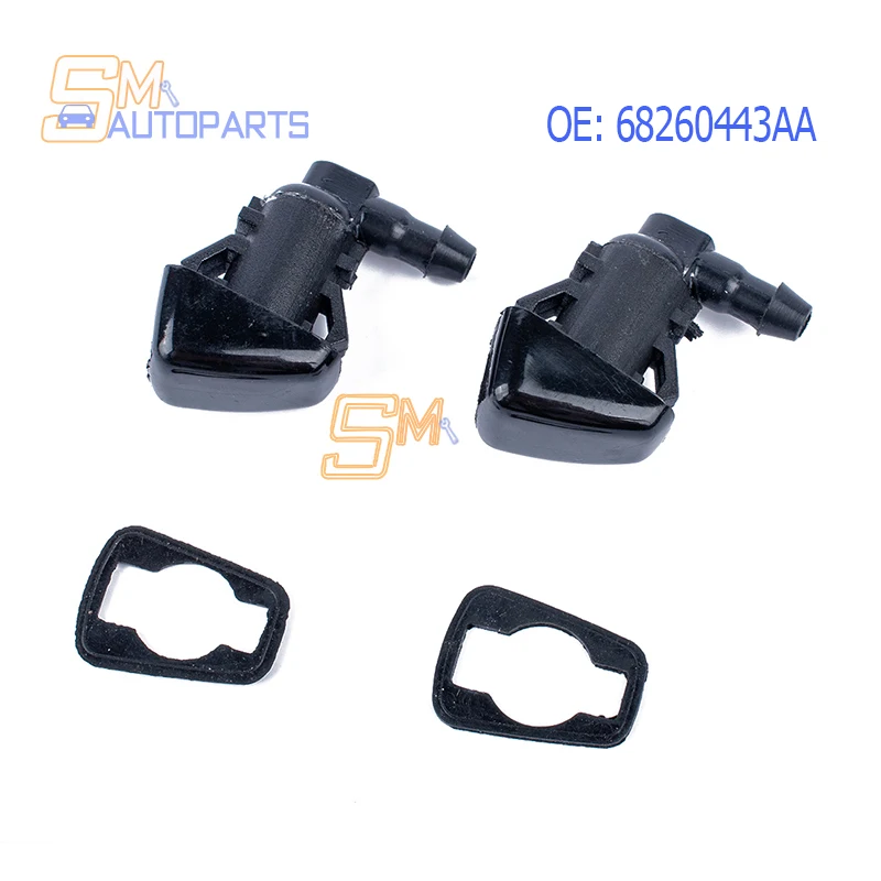 

2Pcs/lot 68260443AA Front Windshield Wiper Washer Jet Nozzle For Jeep Grand Cherokee 2005-2018 55372143AB 55079049AA With kit