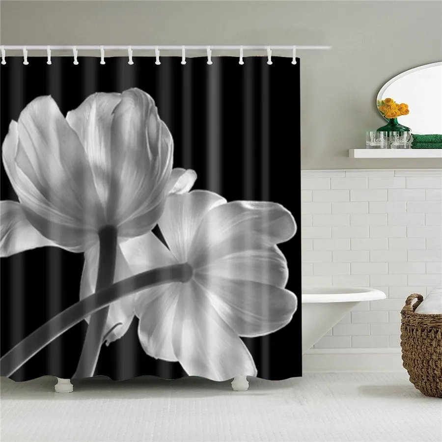 

Flower Shower Curtain Dandelion Red Rose Small Fresh Bathroom Curtains Frabic Waterproof Polyester Bathroom Curtain with Hooks