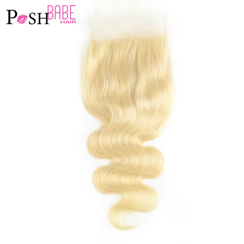 Шикарный Малыш Омбре блонд Кружева Закрытие 5*5 два тона темные корни 1B 613 объемная