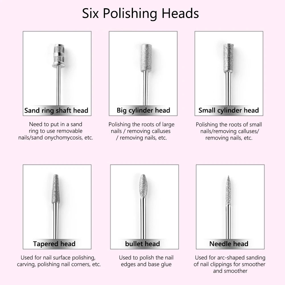 

1 Set Professional Electric Nail Drill Machine Manicure Machine Pedicure Drill Set Ceramic Nail File Nail Drill Equipment Tools