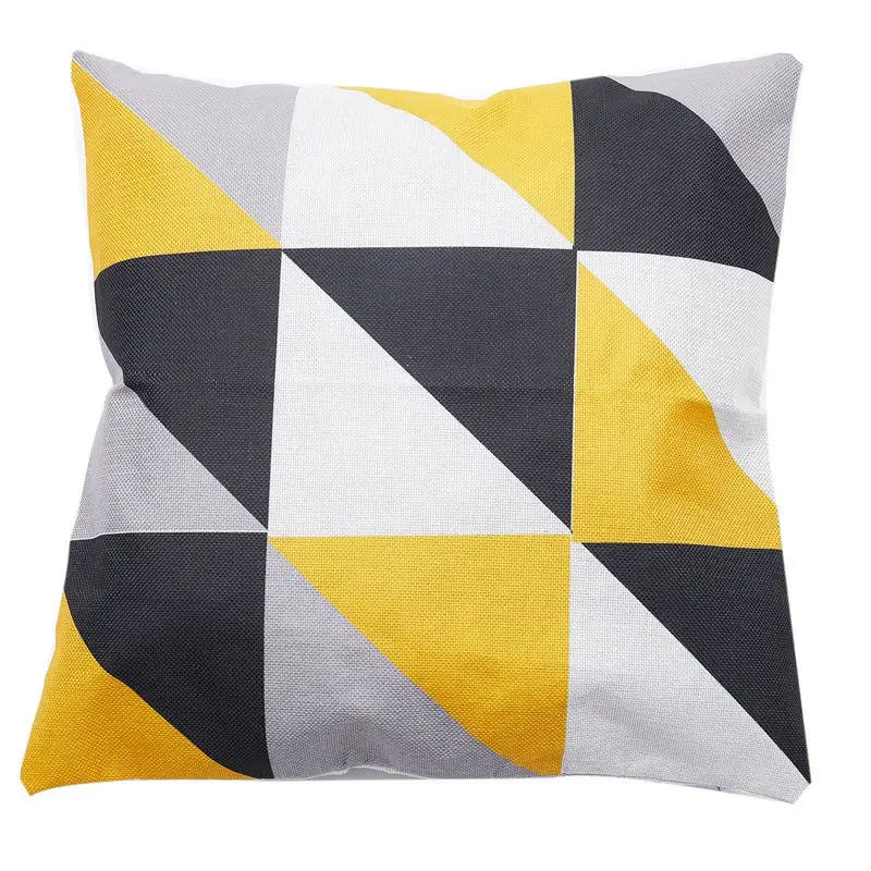 Коллекция 4 вида конструкций льняных геометрических чехлов для подушек 18 дюймов |