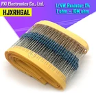 Металлический пленочный резистор 100, 14 Вт, 1R 22 м, 1%, 100R 220R, 1K, 1,5 K, 2,2 K, 4,7 K, 10K, 22K, 47K, 100K, 100, 1K5, 2K2, 4K7 Ом, сопротивление 220 шт.