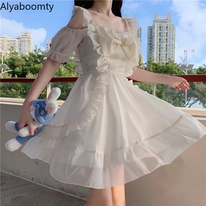 Новинка 2021 японское летнее женское мини-платье для вечеринки милое платье