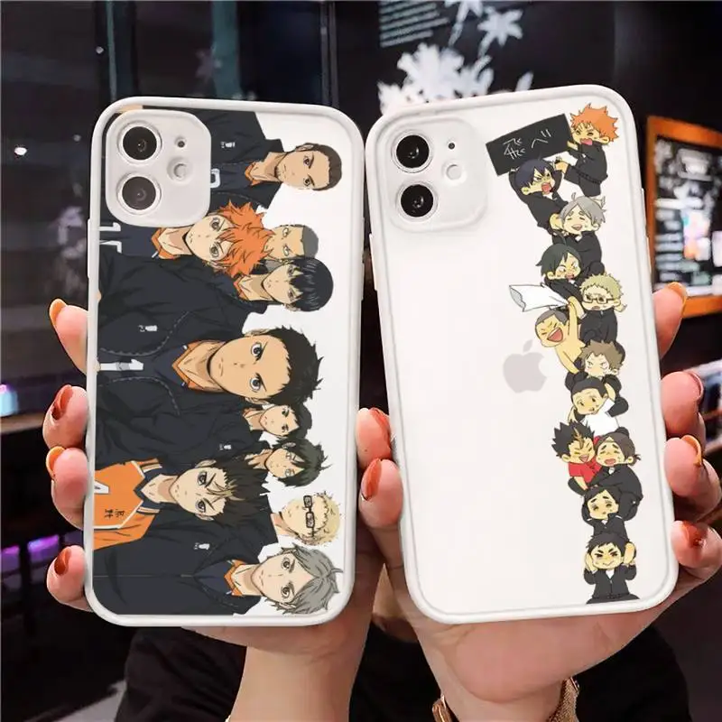 

Haikyuu Hinata attacks Anime Phone Case Matte Transparent for iPhone 7 8 11 12 s mini pro X XS XR MAX Plus cover funda