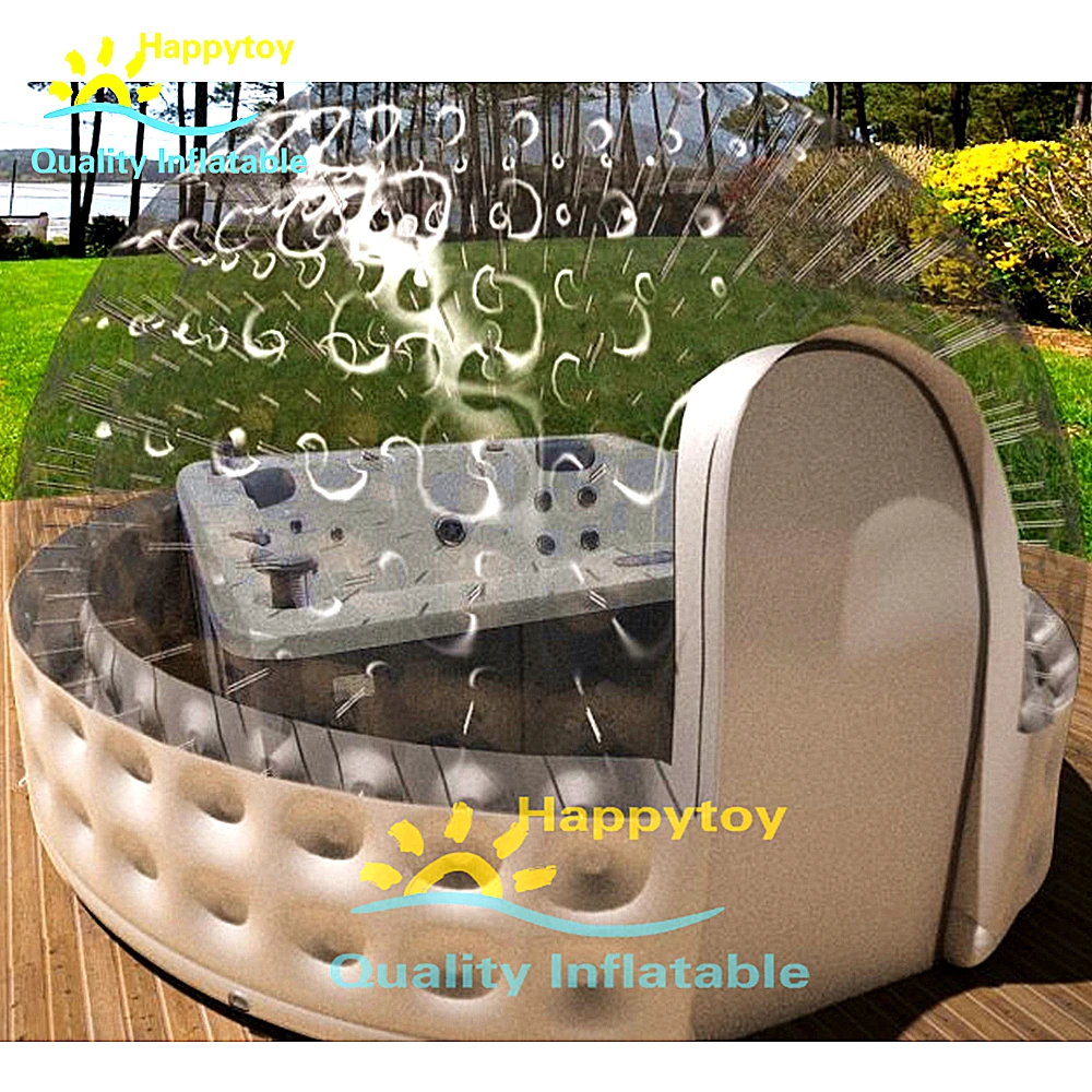 Verkaufen Freies Verschiffen Transparente Aufblasbare Blase Zelt PVC Dome Iglu Camping Zelt Für Camping
