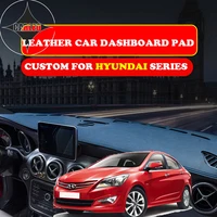 custom for hyundai series ix25 ix35 sonata elantra dashboard avoid light pad instrument platform pu leather suede insulation mat