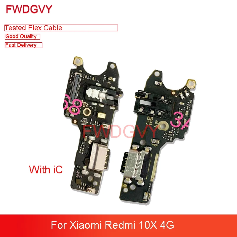 

Replacement For Xiaomi Redmi 10X 4G USB Charger Dock Connect Charging Flex Cable Repair Spare Parts Test QC