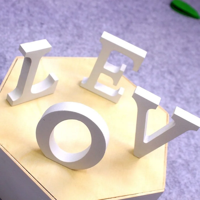 1 шт. 8 см белые деревянные буквы Английский алфавит DIY персональное имя Дизайн Искусство ремесло Свадебный домашний декор буквы украшение комнаты