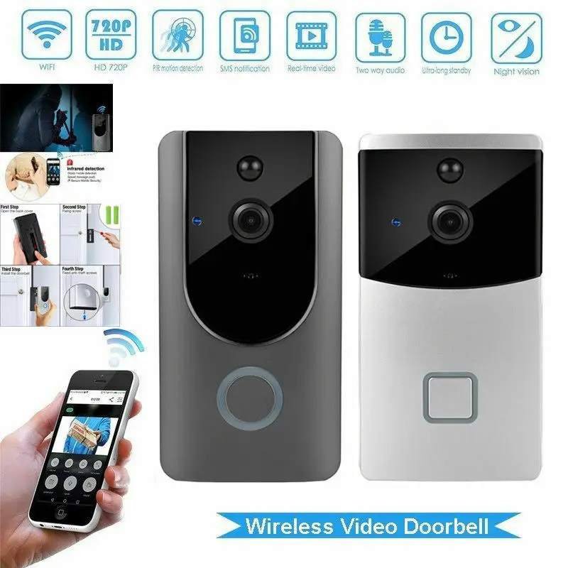 

HD 2.4G WIFI Smart WiFi Doorbell IR Video Camera Intercom Home Security Bell