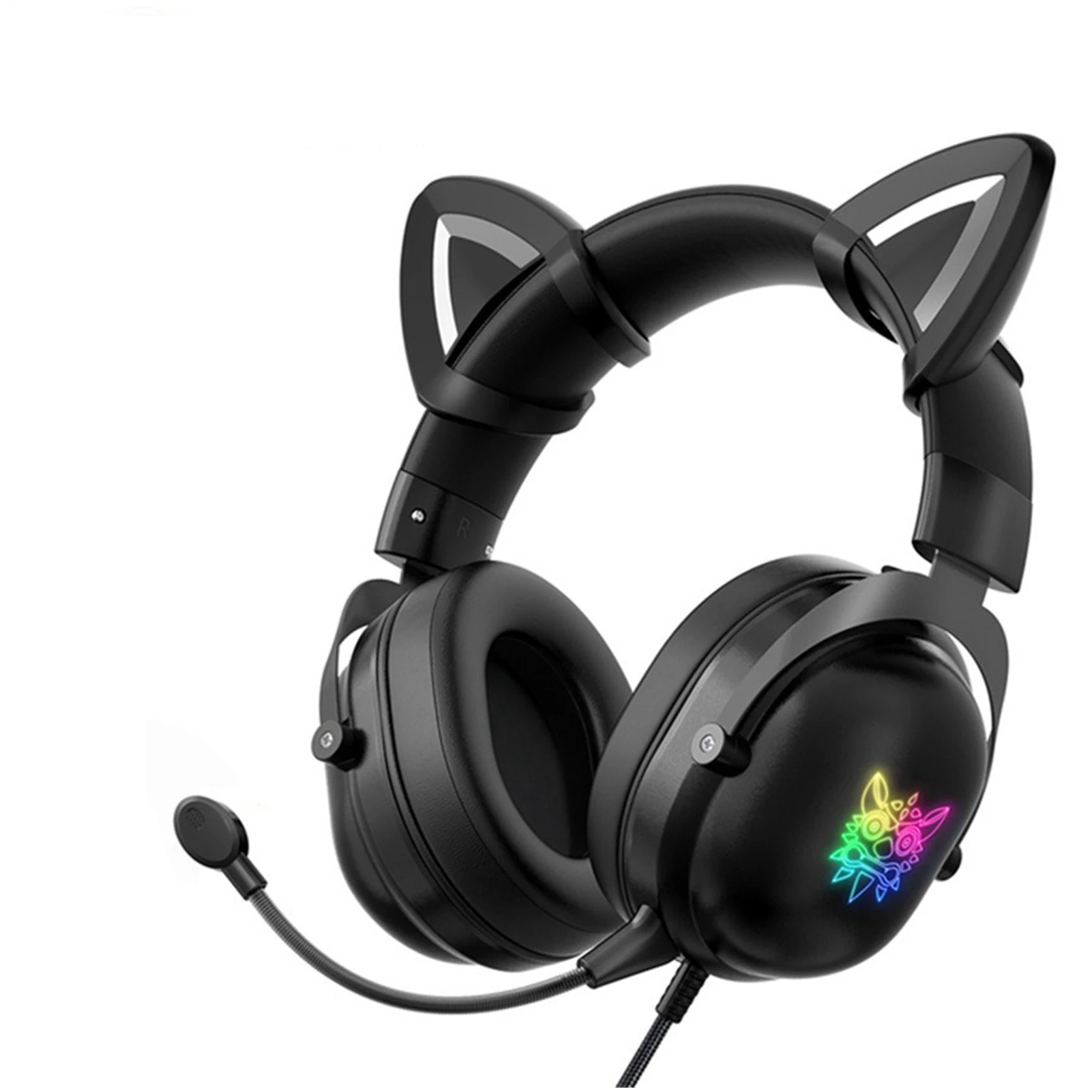 Fiyat Oyun Kulaklığı Oyun Kulaklıklar Bilgisayar Için Kedi Kulak Açık Pembe Renk Azaltma PS4