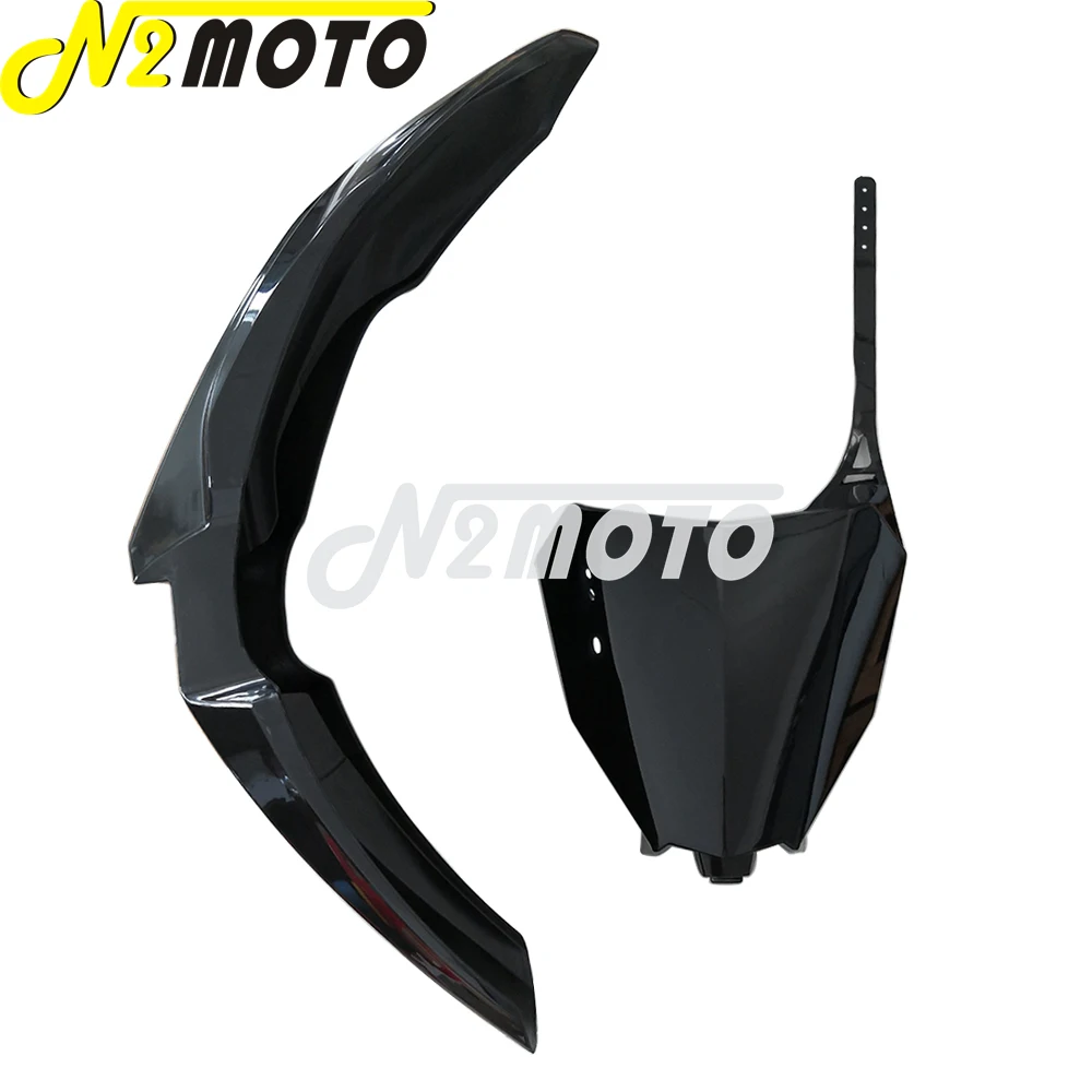 Мотоциклетный черный Передний брызговик с передним брызговиком номерной знак