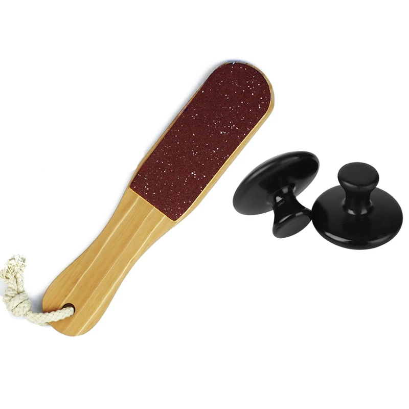 

2-полосная Полировальный Инструмент для кутикулы Кисти Набор для педикюра с в форме гриба массаж камнями грелка для Чистка для лица и тела