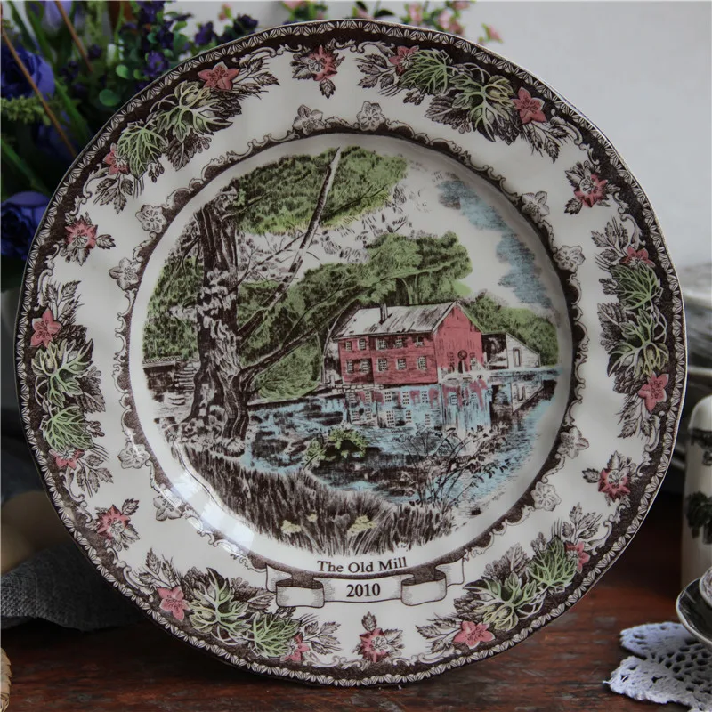 Усадьба серии Керамические Тарелки Посуда и тарелки наборы посуда тарелка лапша