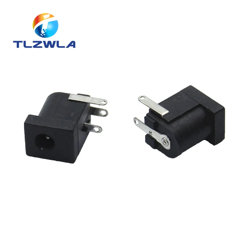 

100 шт./лот DC-005 Черный DC разъем питания разъем DC005 3,5*1,3 мм 1,3 розетка круглая игла