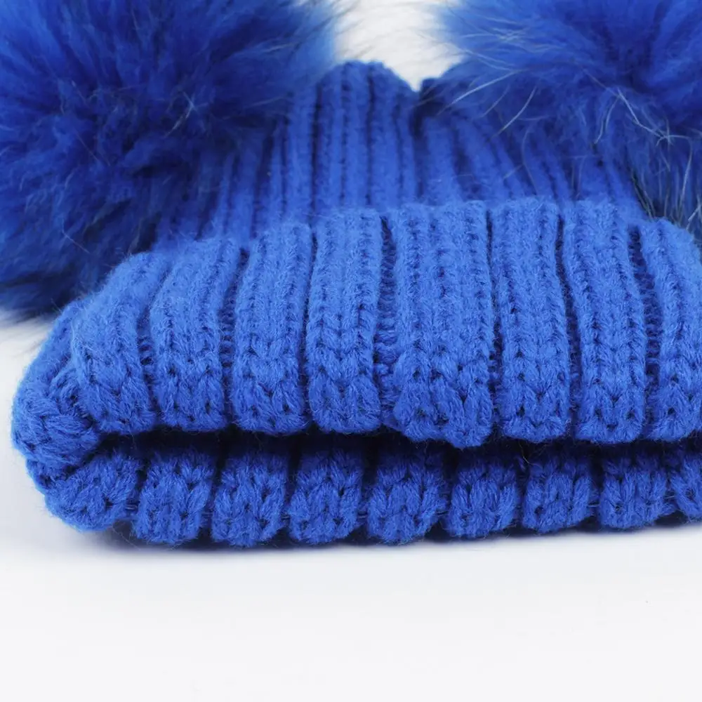 Осенне-зимние детские шапочки вязанная шапка-бини детская теплая шапка с