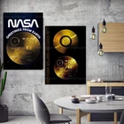 Картина на холсте Вояджер 1 с золотой записью, hd-принты, плакат на холсте, Настенная роспись для спальни, современный семейный Декор для дома