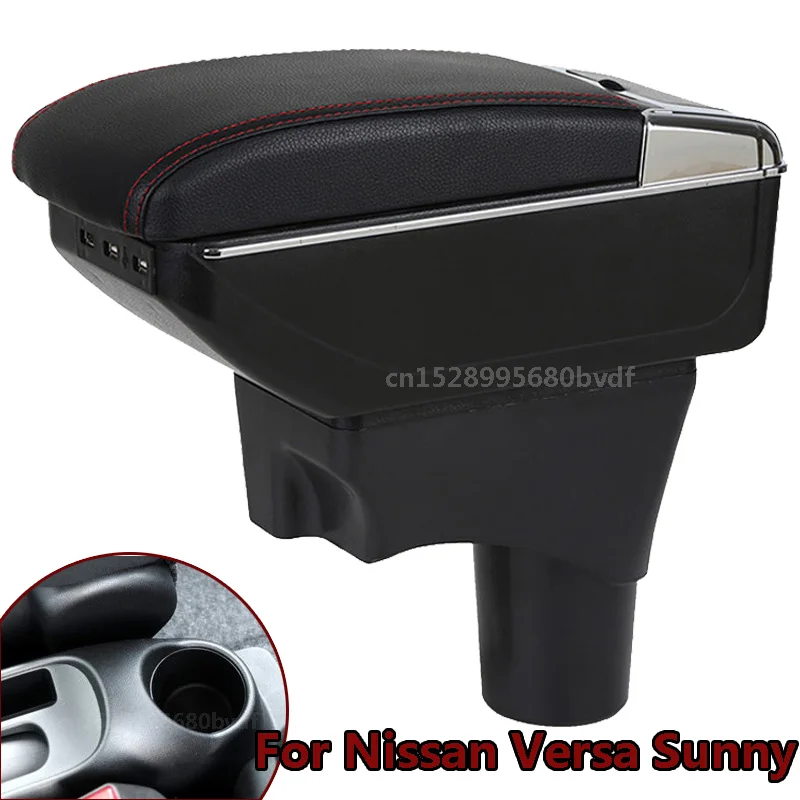 

Для Nissan Versa Sunny 2012-2020, центральный ящик для хранения, внутренний подлокотник, аксессуары для стайлинга автомобилей