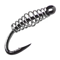 10pcs sharpened carbon steel chub spring fishing hooks fish tackle accessory