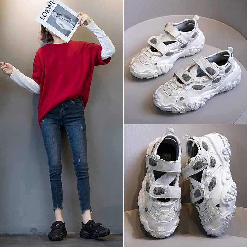 

2020 Running Shoes For Women Outdoor Chunky Sneakers Sole Platform Shoes Women Jogging Sport Shoes Woman Q10-03