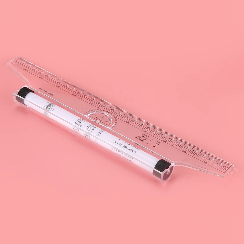 

Multi-purpose Measuring Protractor Template Drawing Rolling Rule 30cm