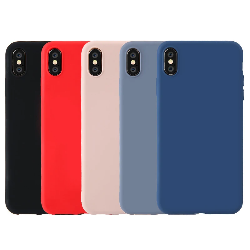 Чехол для iPhone 7 мягкий силиконовый чехол ярких цветов X XR 6 6S 8 Plus iphone 11 pro|Бамперы| |